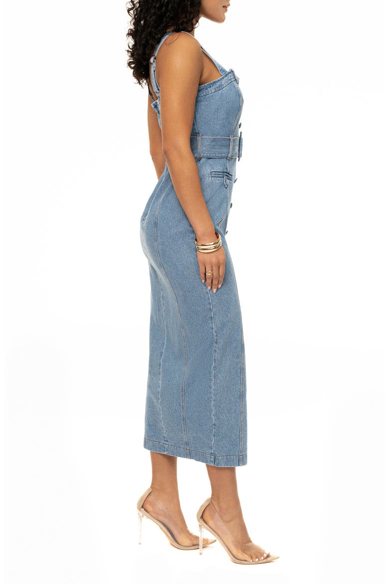 Celene Denim Maxi Dress, Alternate, color, BLUE
