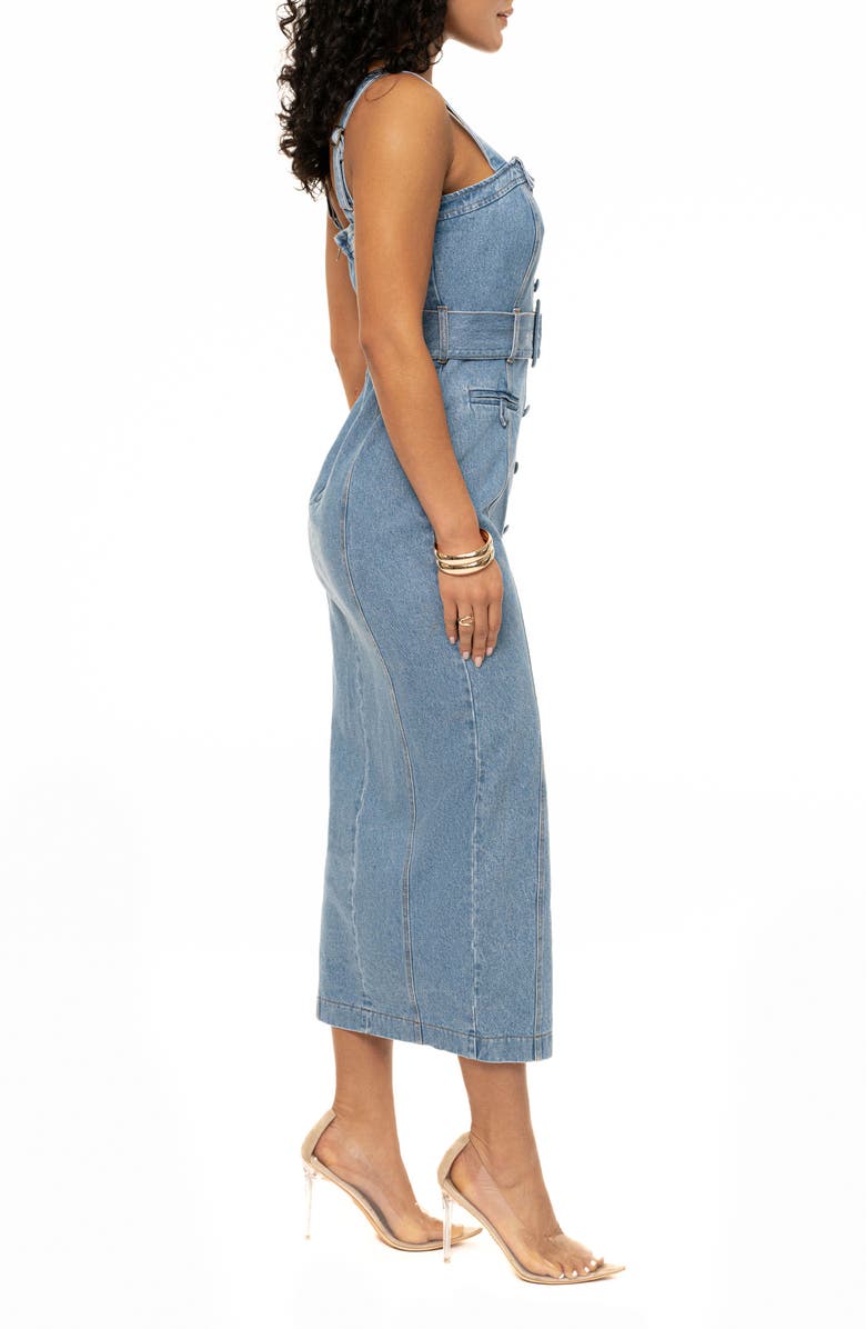 JLUXLABEL Celene Denim Maxi Dress, Alternate, color, 