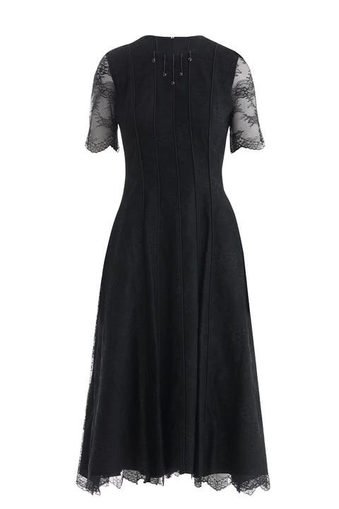 Embroidered Lace Detailed Midi Dress