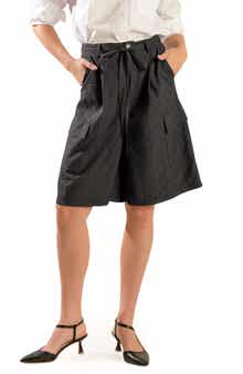 FREEMARKET Textured Tie Waist Bermuda Shorts