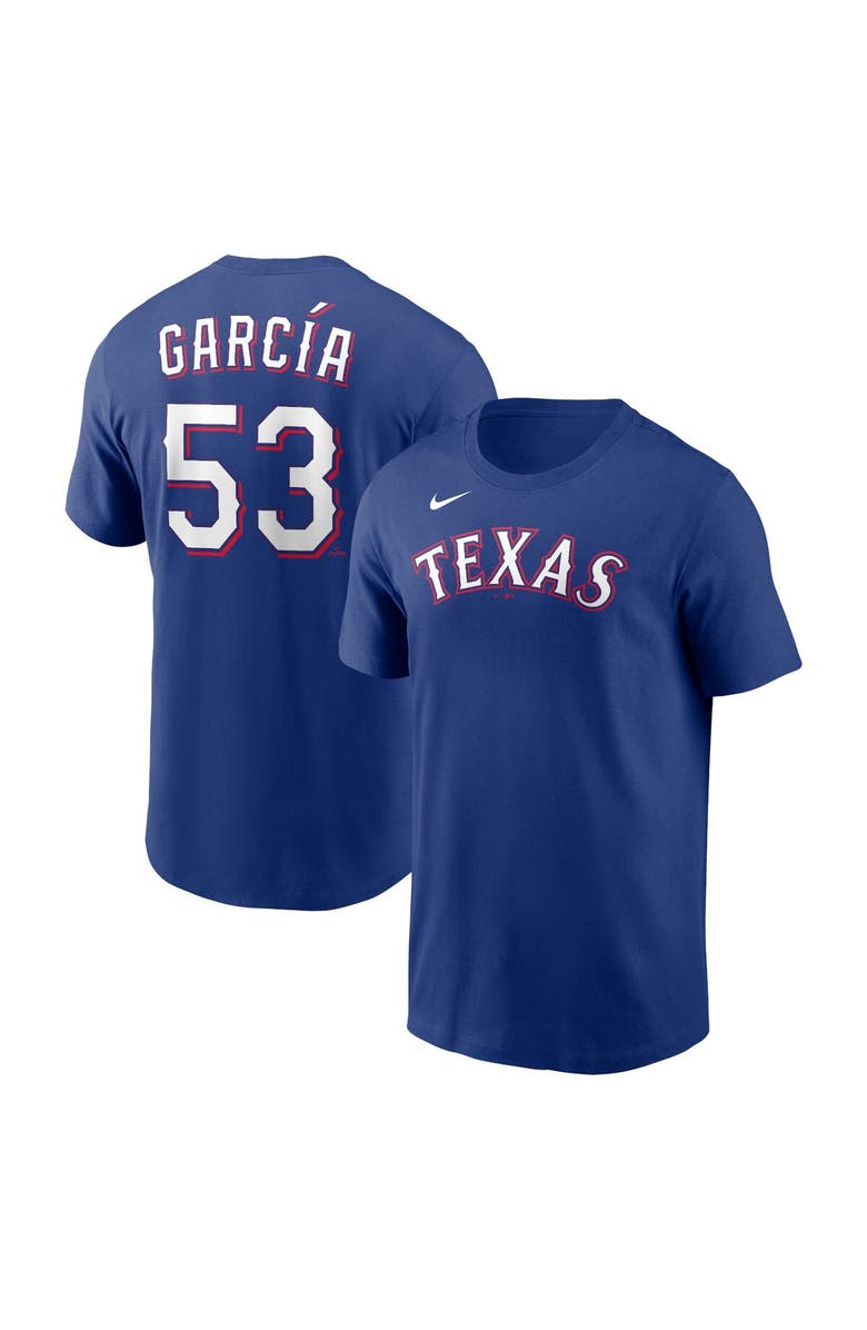 Nike Men's Nike Adolis Garcia Royal Texas Rangers Player Name & Number T-Shirt, Main, color, 