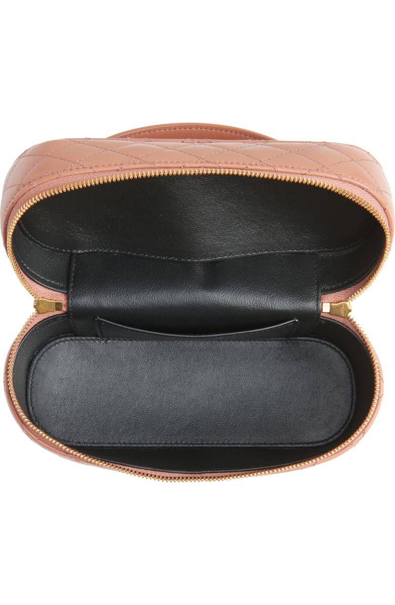 Saint Laurent Mini Gaby Quilted Leather Vanity Case, Alternate, color, Barely Pink