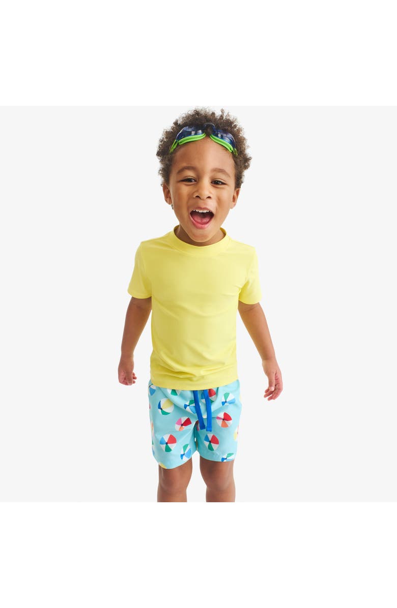 Primary Kids Swim Trunk, Alternate, color, Mist Beach Balls