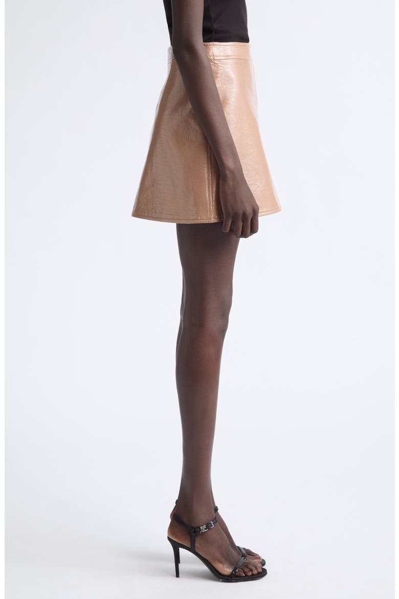 Reedition Faux Leather Miniskirt, Alternate, color, PALE PINK