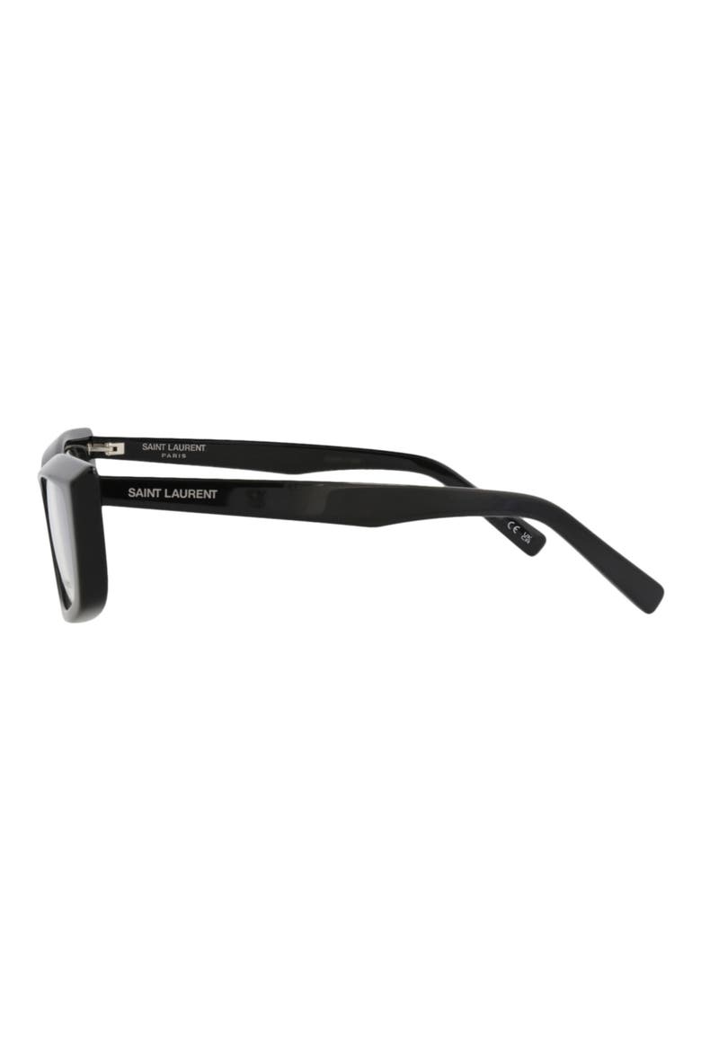 54mm Cat Eye Optical Glasses, Alternate, color, BLACK BLACK TRANSPARENT