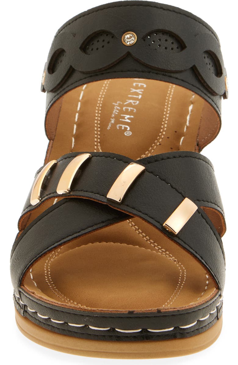 EXTREME BY EDDIE MARC Buckle Wedge Slide Sandal, Alternate, color,