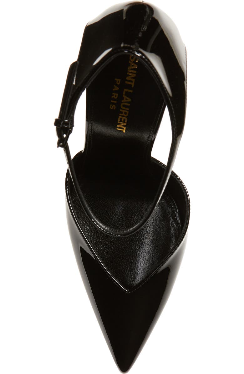 Saint Laurent Zizi Ankle Strap Pointed Toe Platform Pump, Alternate, color,