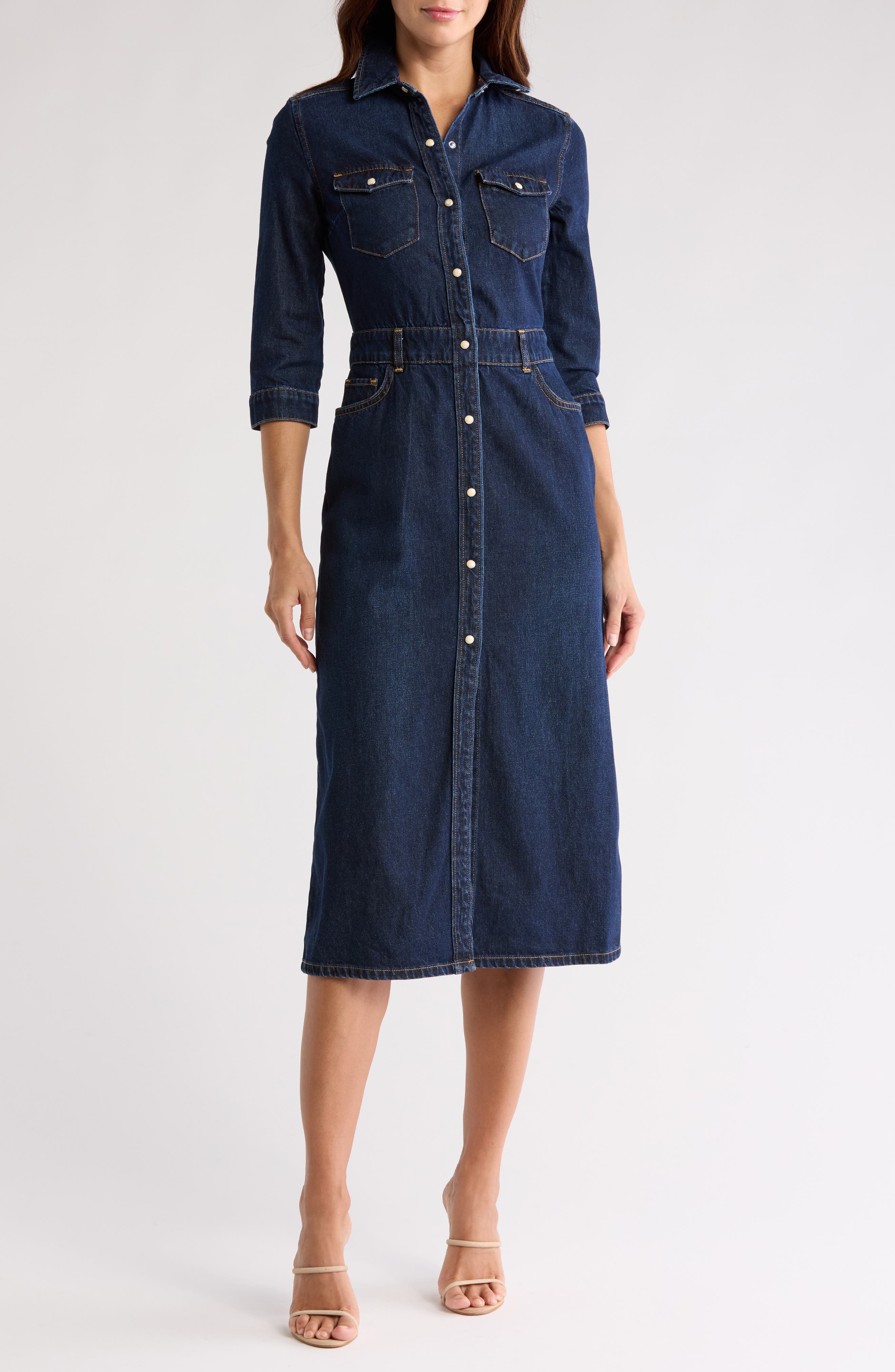 AllSaints Polly Denim Midi Dress