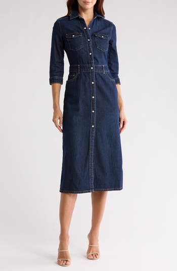 AllSaints Polly Denim Midi Dress | Nordstromrack AllSaints Polly Denim Midi Dress | Nordstromrack