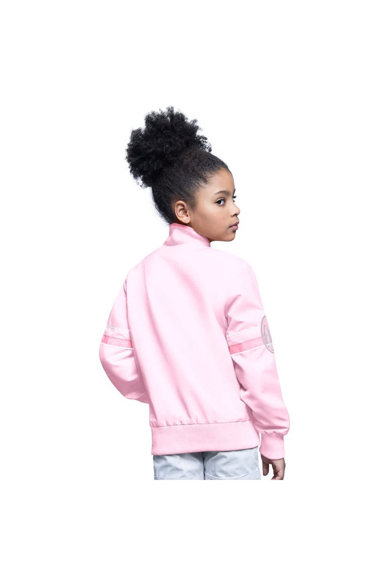 Youth Starter  Light Pink Golden State Warriors Arena Full-Snap Varsity Jacket, Alternate, color, Light Pink
