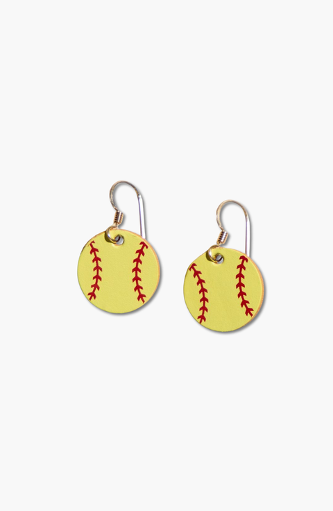 Mini Softball Slugger Earrings