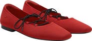 VIVAIA Miley Square-Toe Ballet Flats Lace-Up Mary Janes Miley