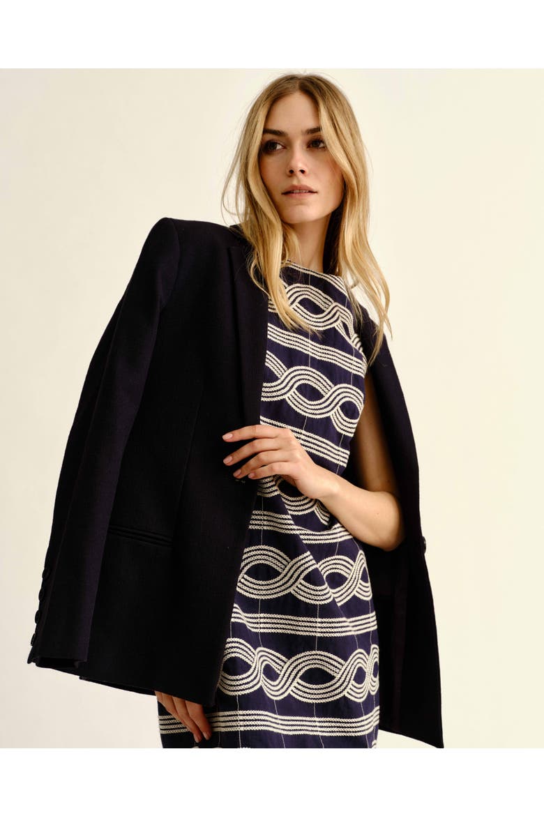 Annie Mini Embroidered Dress, Alternate, color, Midnight Blue