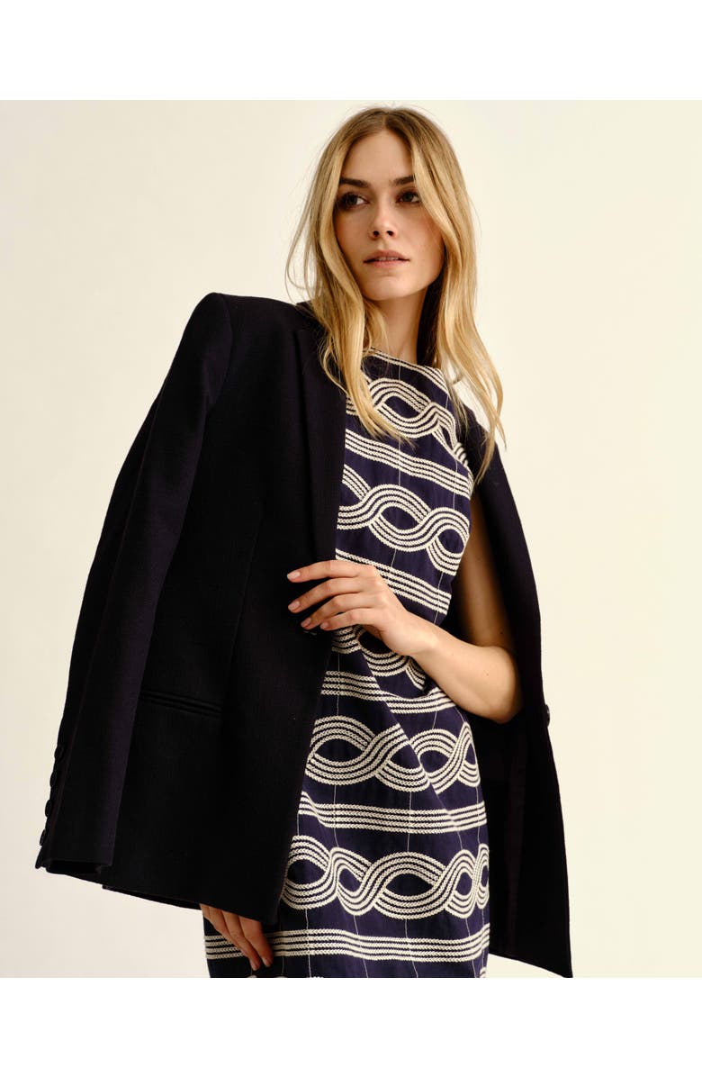 Cartolina Annie Mini Embroidered Dress, Alternate, color, Midnight Blue