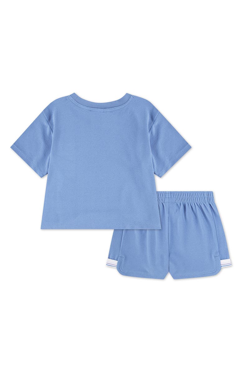 Nike Kids' Towel Terry T-Shirt & Shorts Set, Alternate, color, Blue Beyond