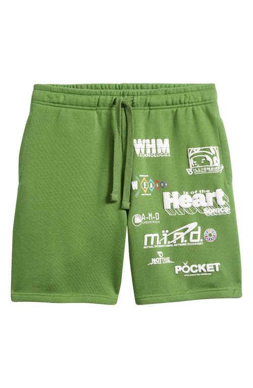 Billionaire Boys Club Whm Cotton Graphic Shorts In Cactus