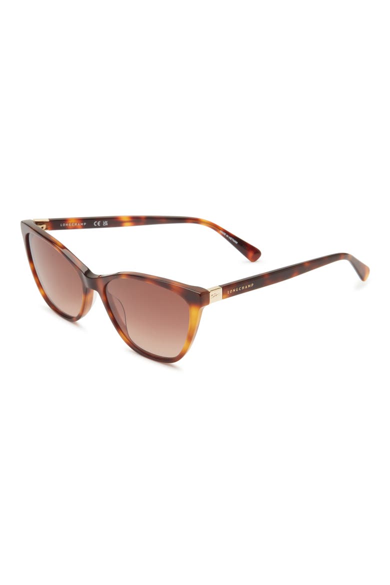 Le Pliage 57mm Gradient Cat Eye Sunglasses, Alternate, color, HAVANA
