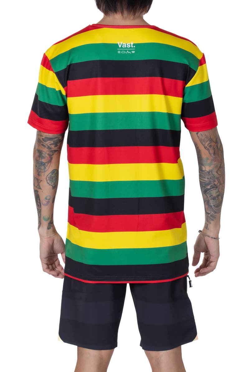 VAST Stripe Aqua Terra Performance T-Shirt, Alternate, color, 