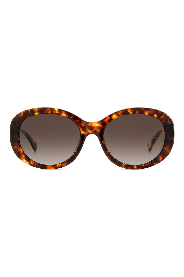 avah 56mm gradient round sunglasses, Main, color, HAVANA/ BROWN GRADIENT