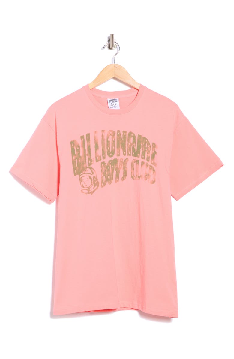 Billionaire Boys Club Inked Arch Logo Graphic Cotton T-Shirt, Alternate, color, Peach Blossom