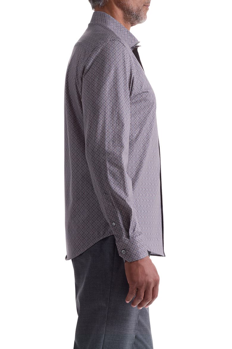 James OoohCotton® Geo Print Button-Up Shirt, Alternate, color, WOOD ROSE