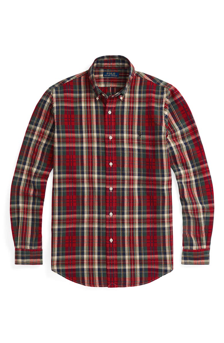 Polo Ralph Lauren Classic Fit Plaid Button-Down Oxford Shirt, Alternate, color, 