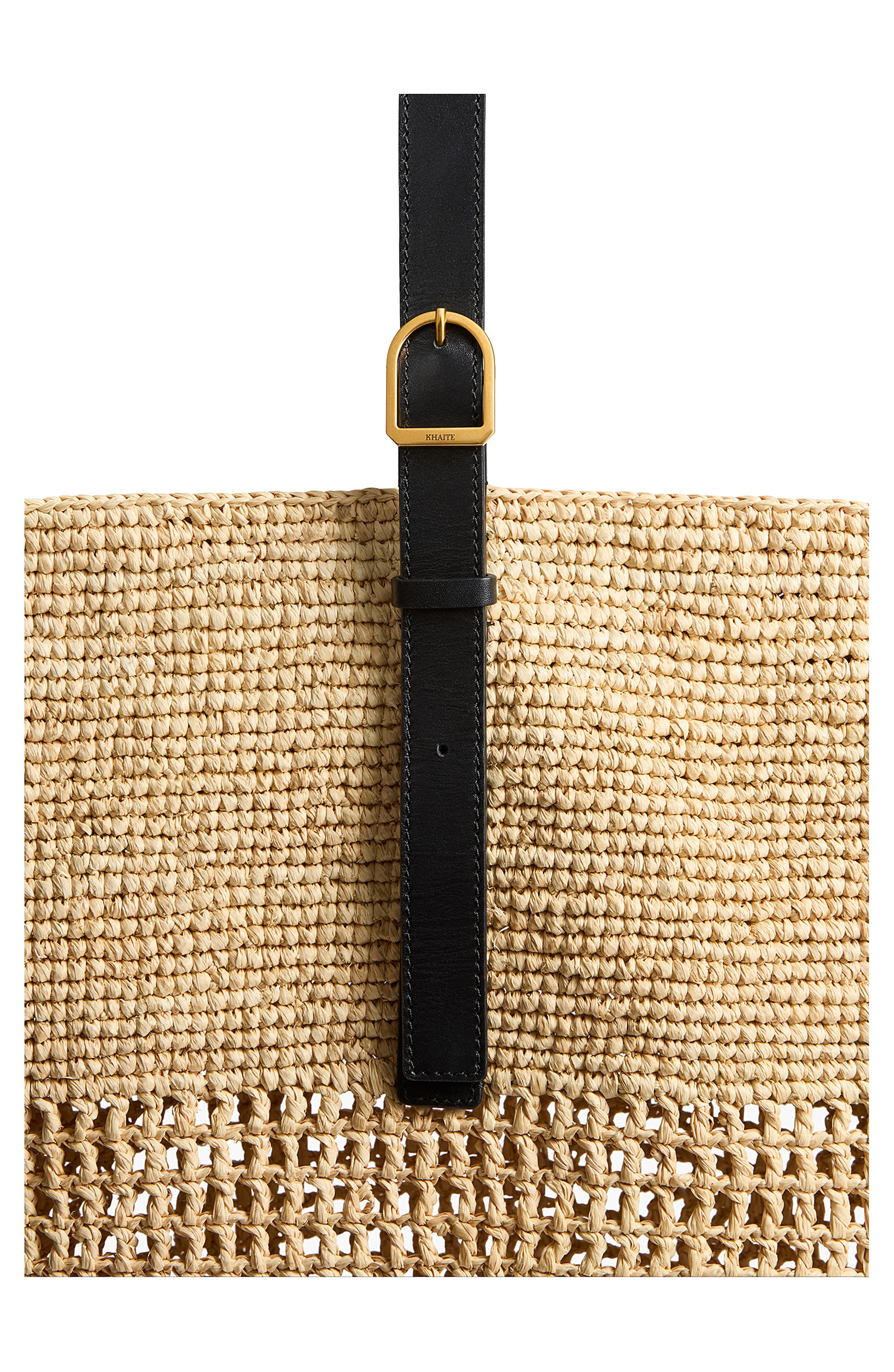 Khaite Billie Raffia Bucket Bag, Alternate, color, 