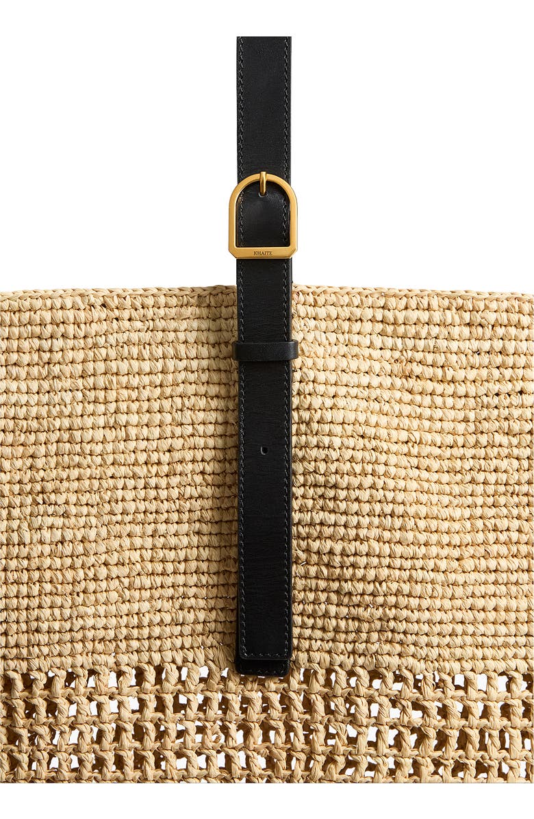 Khaite Billie Raffia Bucket Bag, Alternate, color,