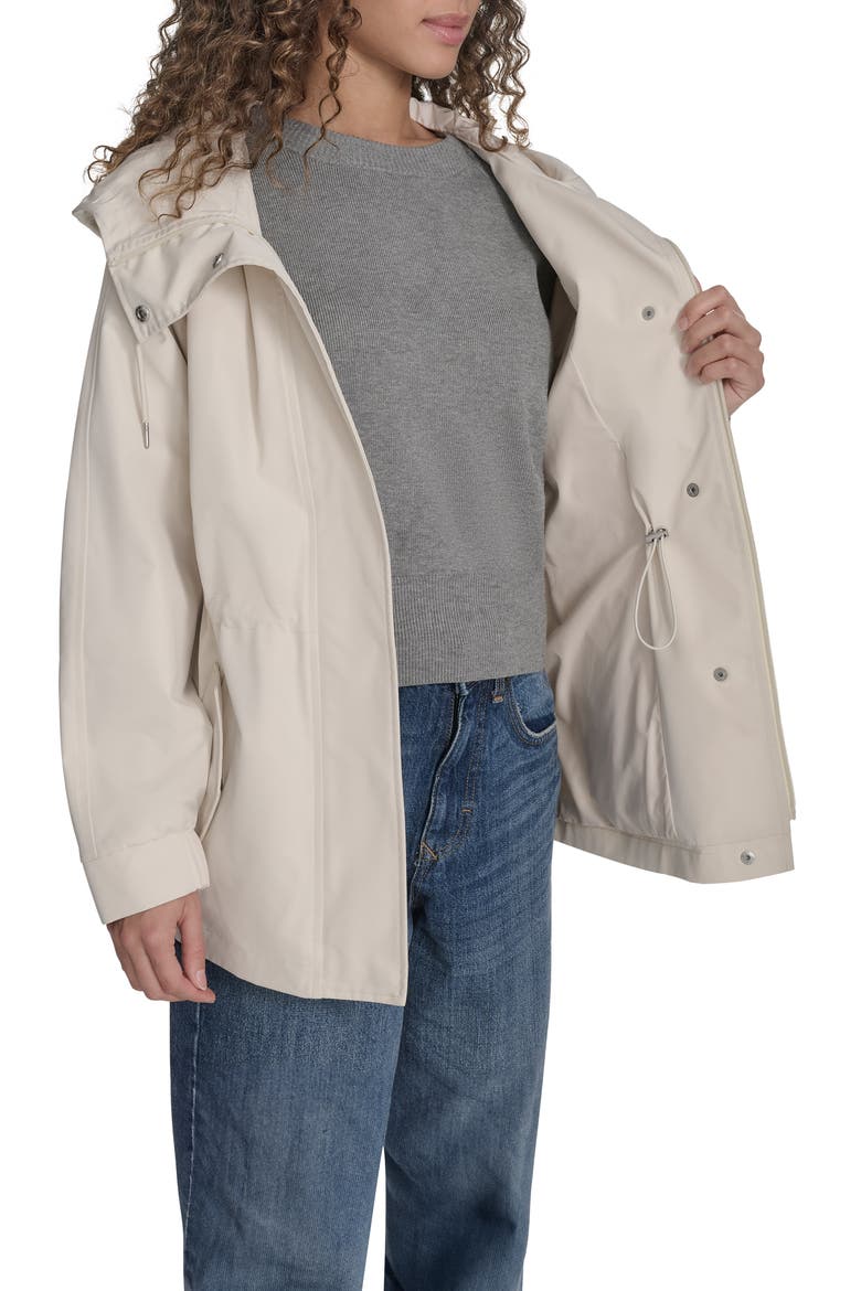 Hooded Water Resistant Jacket, Alternate, color, ALMOND MILK