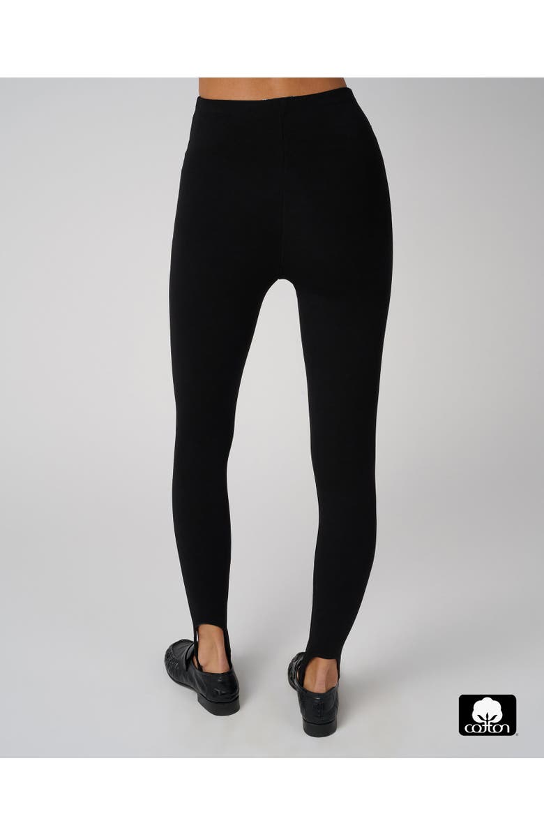 WeWoreWhat Cotton Stirrup Legging, Alternate, color, Black