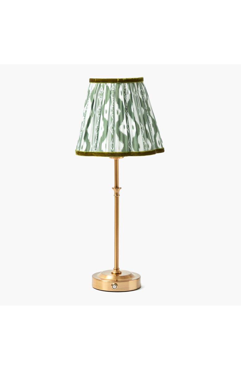 Mrs. Alice Green Ikat Lampshade, Alternate, color, Olive