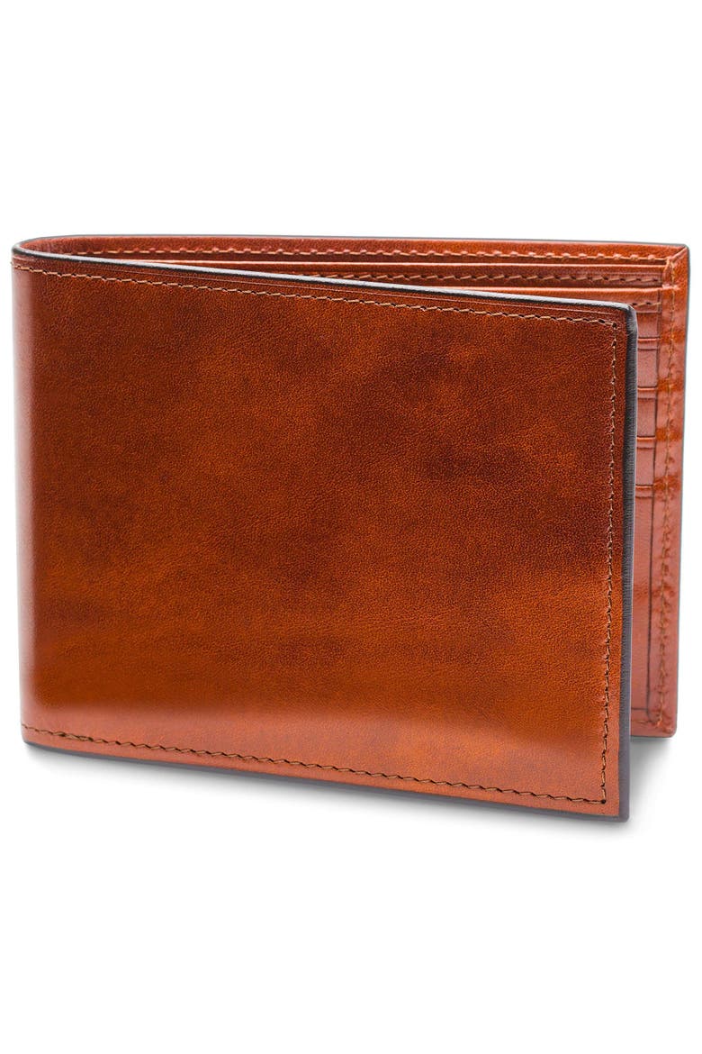 ID Flap Leather Wallet, Alternate, color, AMBER