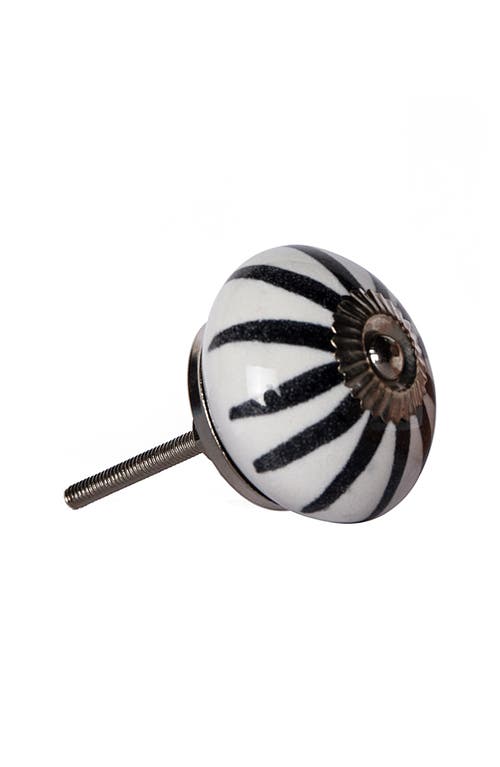 Kinetic 8-pack Knobs In Black White Stripe
