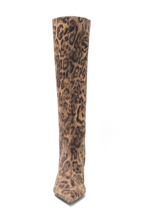 Free People Kiki Kitten Heel Boots Spotted Leopard In Brown