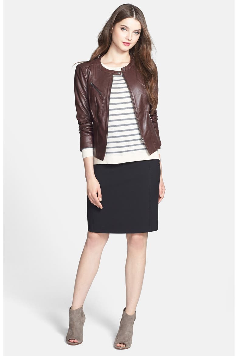 Seamed Pencil Skirt, Alternate, color, BLACK
