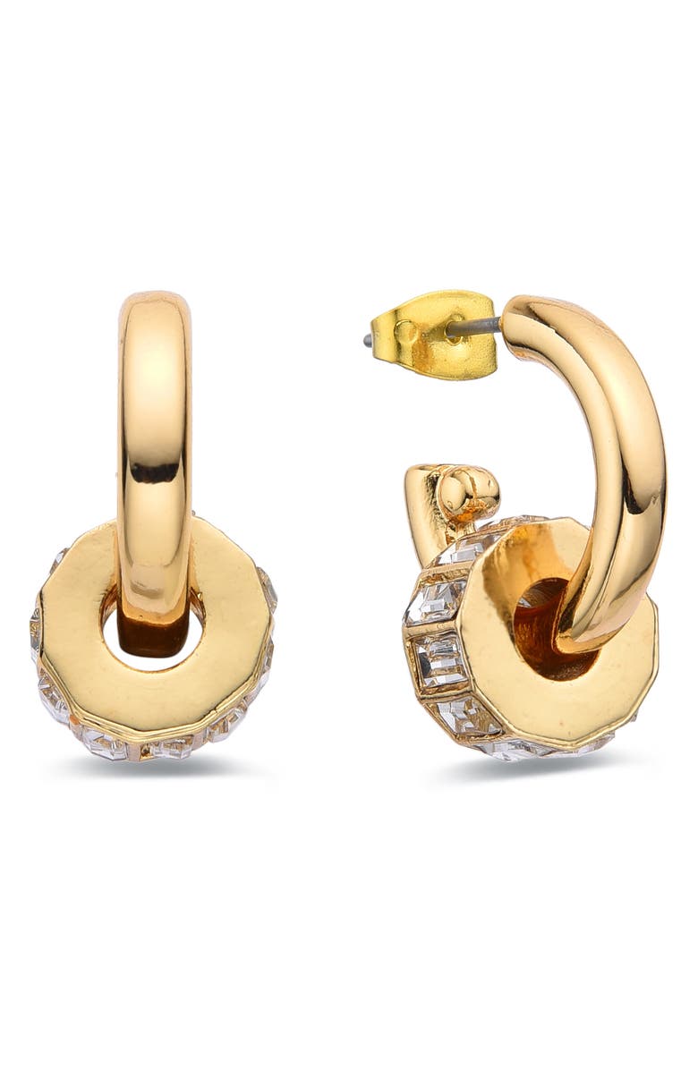 EYE CANDY LOS ANGELES Claire CZ Huggie Hoop Earrings, Main, color,