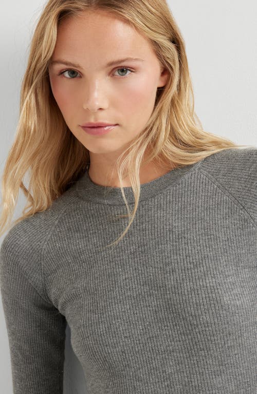 Brunello Cucinelli Sparkling Cashmere Sweater In Gray