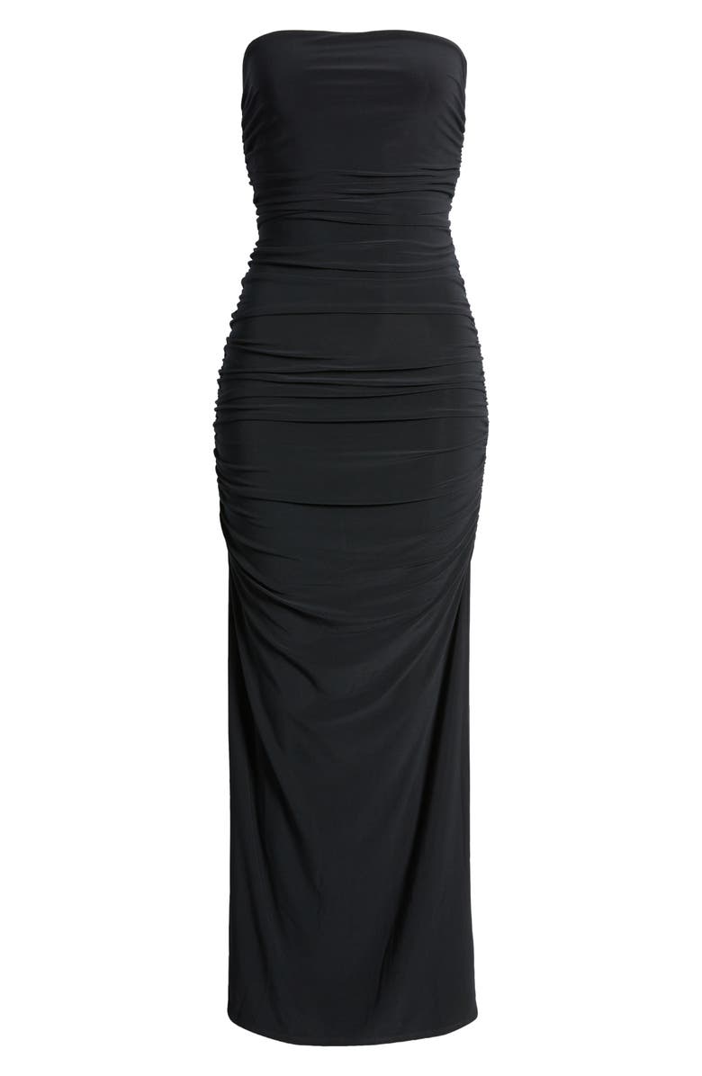 Open Edit Ruched Strapless Maxi Dress, Alternate, color,