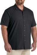 Oak Hill by DXL Big & Tall Solid Camp Shirt