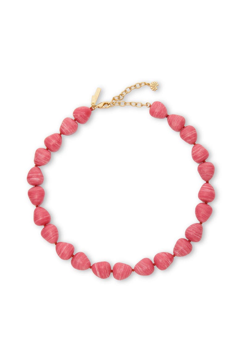 Baroque Collar Necklace, Main, color, CORAL 650
