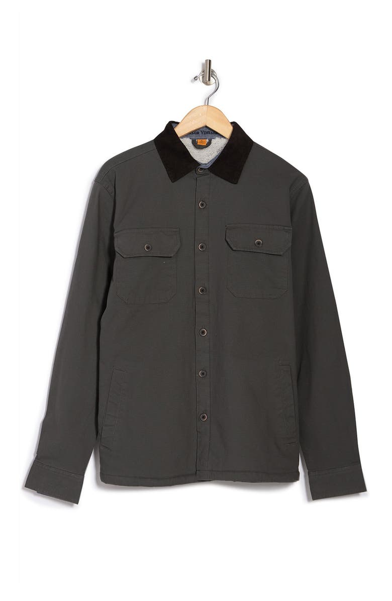 Tailor Vintage Faux Shearling Lined Stretch Canvas Jacket, Alternate, color, 