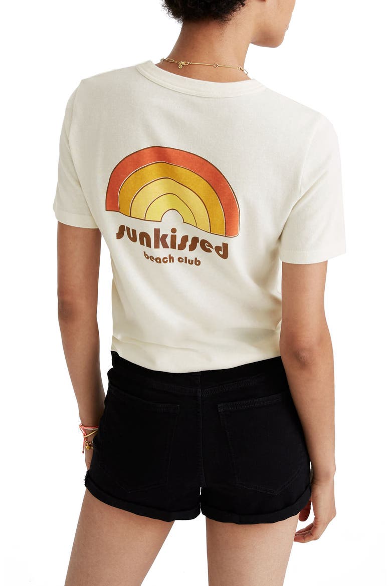 Tomboy Sunkissed Beach Club Graphic Tee, Alternate, color, BRIGHT IVORY