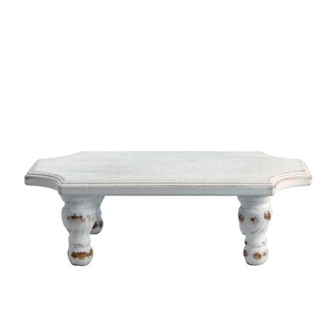 Wood 15.75 in. Weathered Pedestal