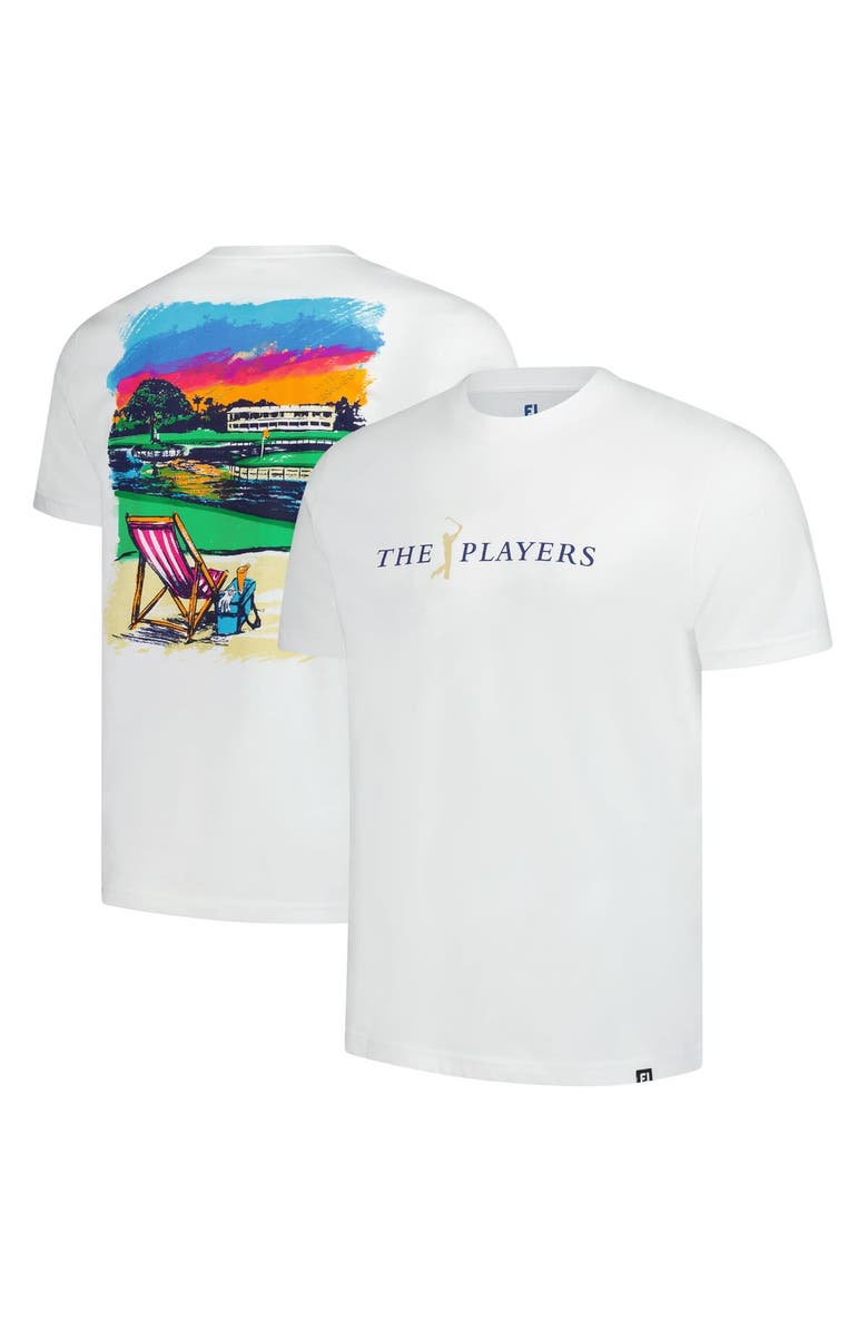 FOOTJOY Men's FootJoy  White THE PLAYERS Painting T-Shirt, Main, color, 