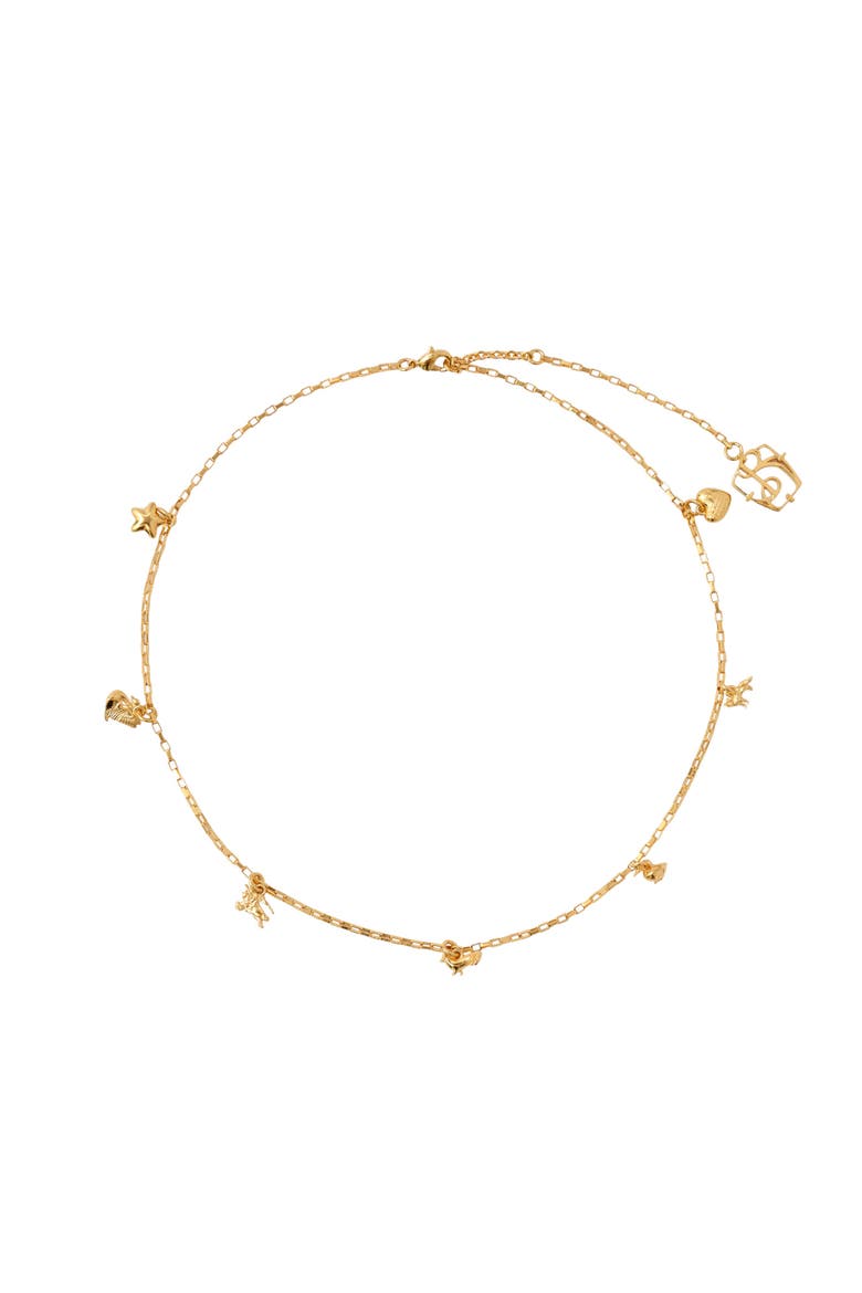 Mini Charm Necklace, Main, color, Gold