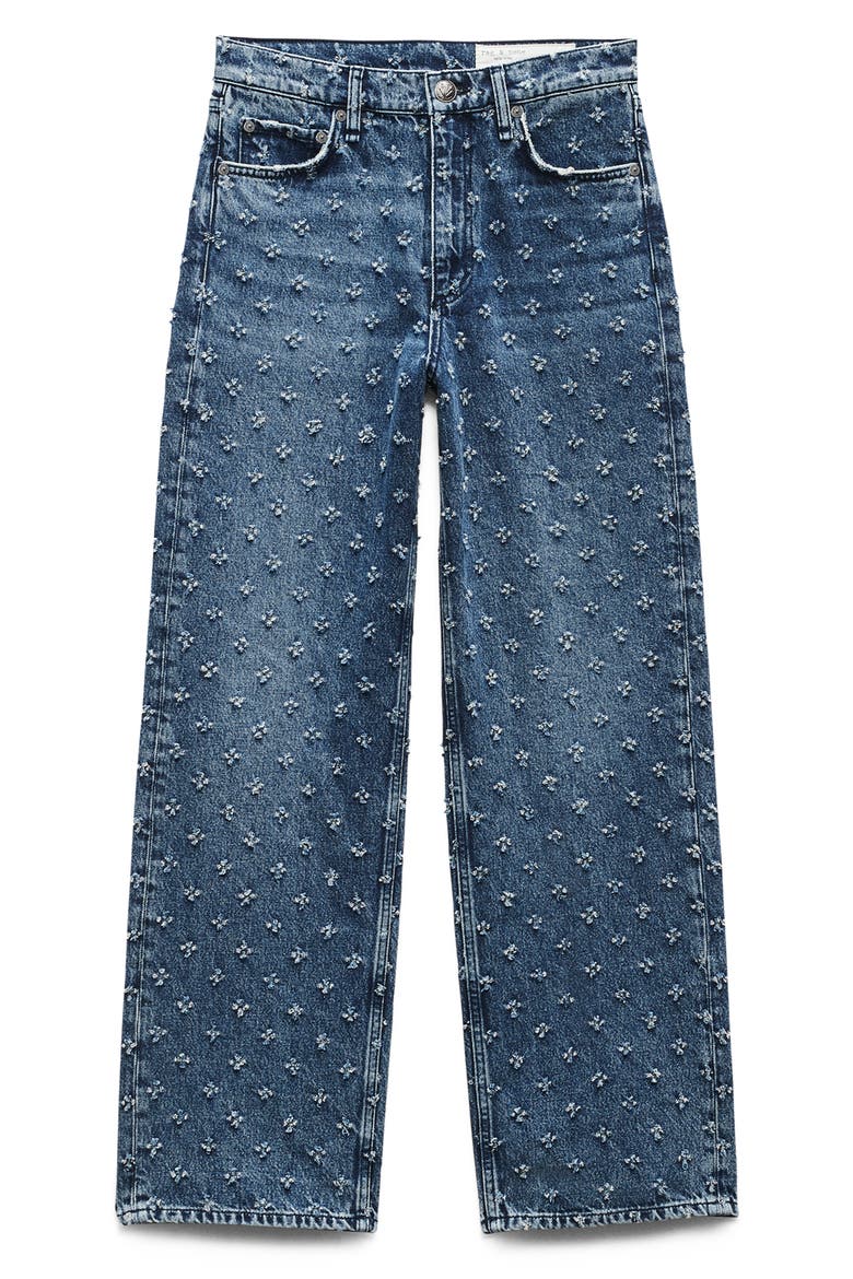 Clip Dot High Waist Relaxed Straight Leg Jeans, Alternate, color, VINTAGE