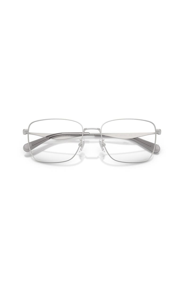 COACH 58mm Square optical glasses, Alternate, color, Silver