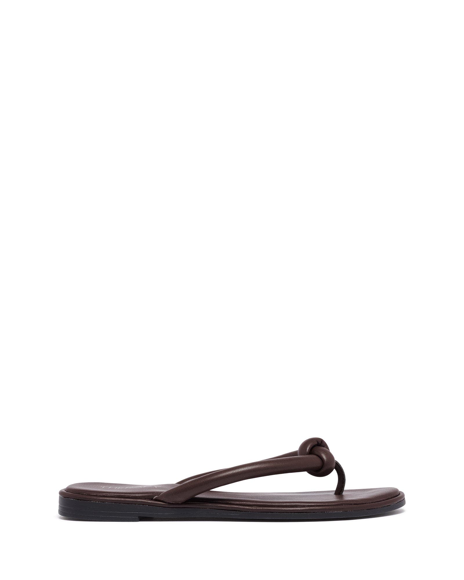 Tyana Open Round Toe Sandal, Alternate, color, Chocolate Pu