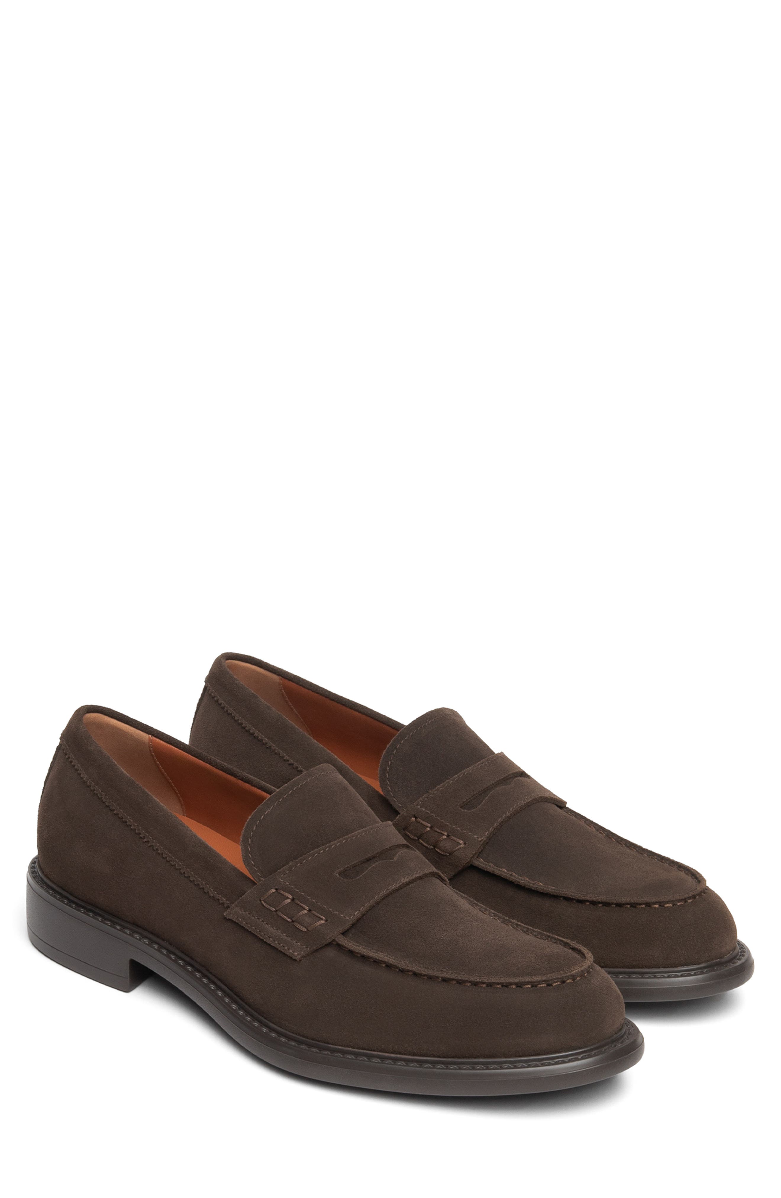 Leather Penny Loafer, Main, color, CHOCOLATE