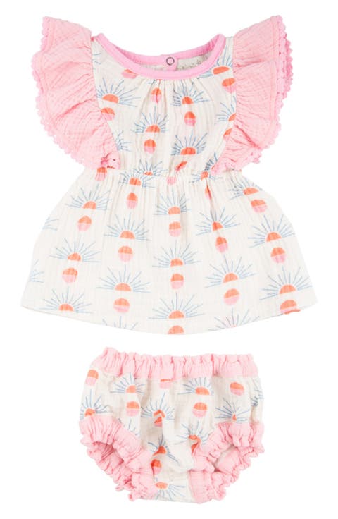 Mia Cotton Ruffle Tank & Bloomers Set (Baby)